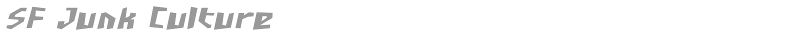 SF Junk Cutlure font preview